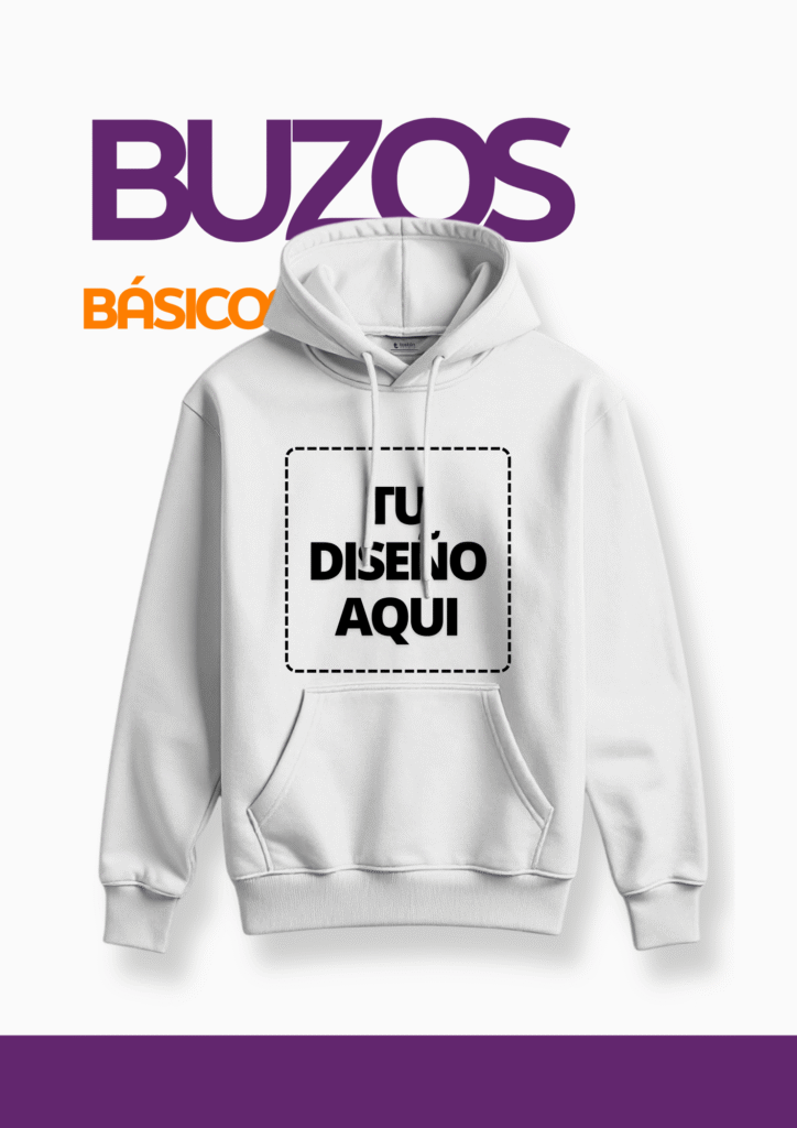Buzo Algodon Premium Personalizada (¡Estampá Tu Diseño!) | Algodón 24.1 | Calidad Profesional
