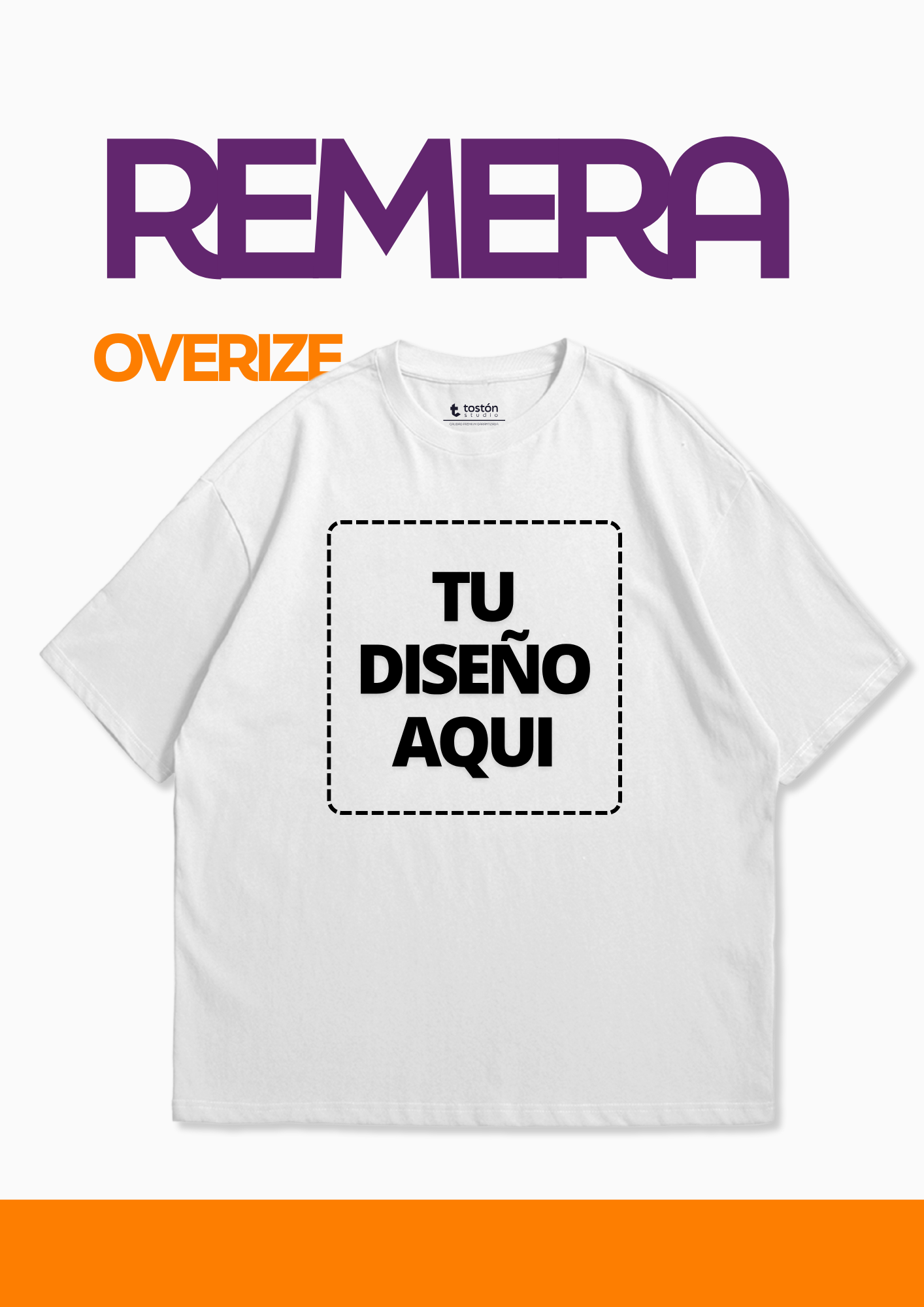 Remera de Algodón OVERSIZE Premium Personalizada (¡Estampá Tu Diseño!) | Algodón 24.1 | Calidad Profesional