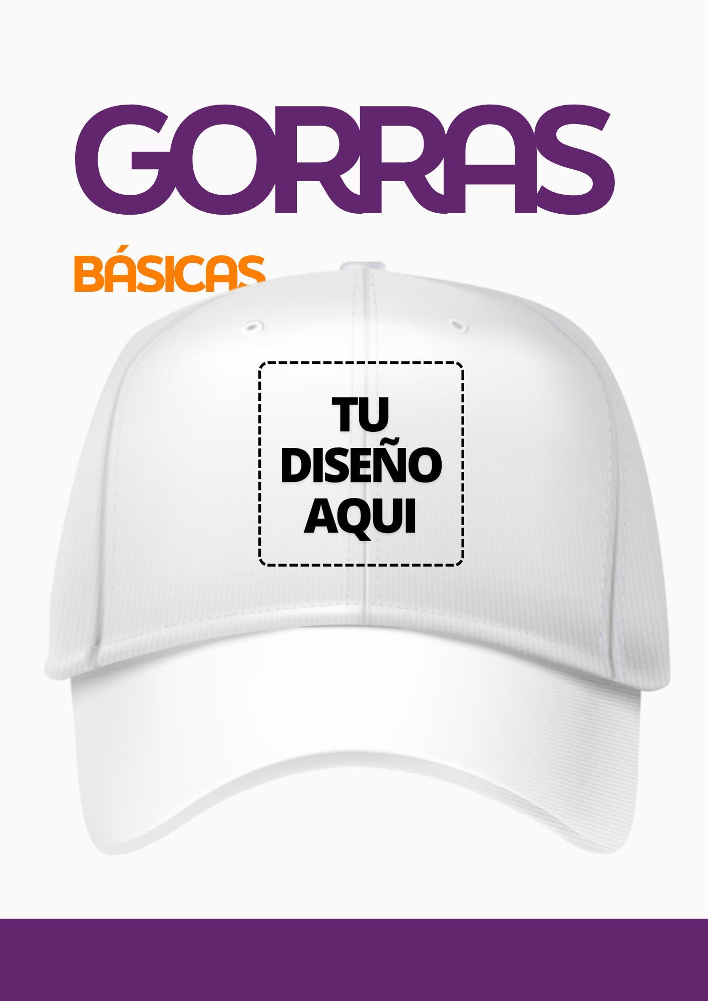 Gorra de Gabardina Premium Personalizada (¡Estampá Tu Diseño!) | Algodón 24.1 | Calidad Profesional