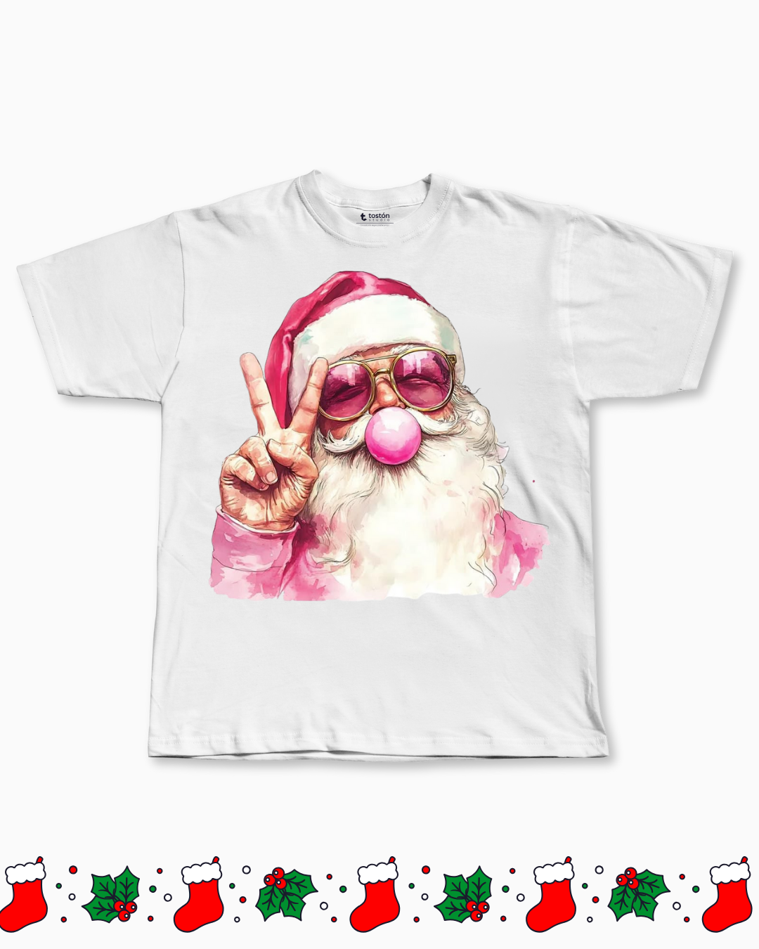 Remera | Oversize | Buzo – Santa Cool «Peace & Love» – Edición Navidad