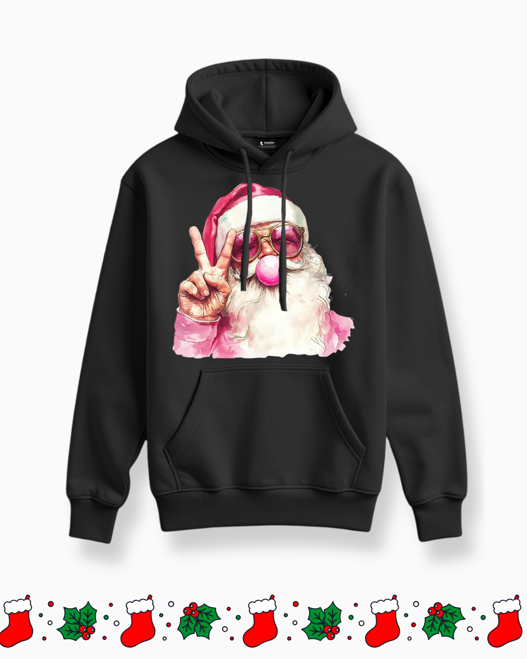 Remera | Oversize | Buzo – Santa Cool «Peace & Love» – Edición Navidad