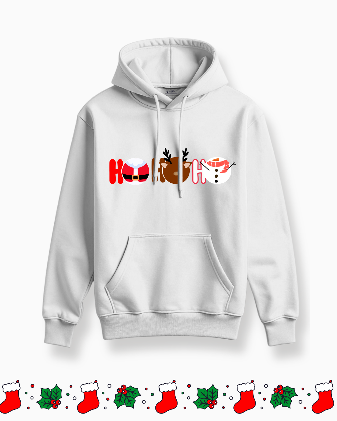 Remera | Oversize | Remera Navidad «HO HO HO» – Trío de Personajes